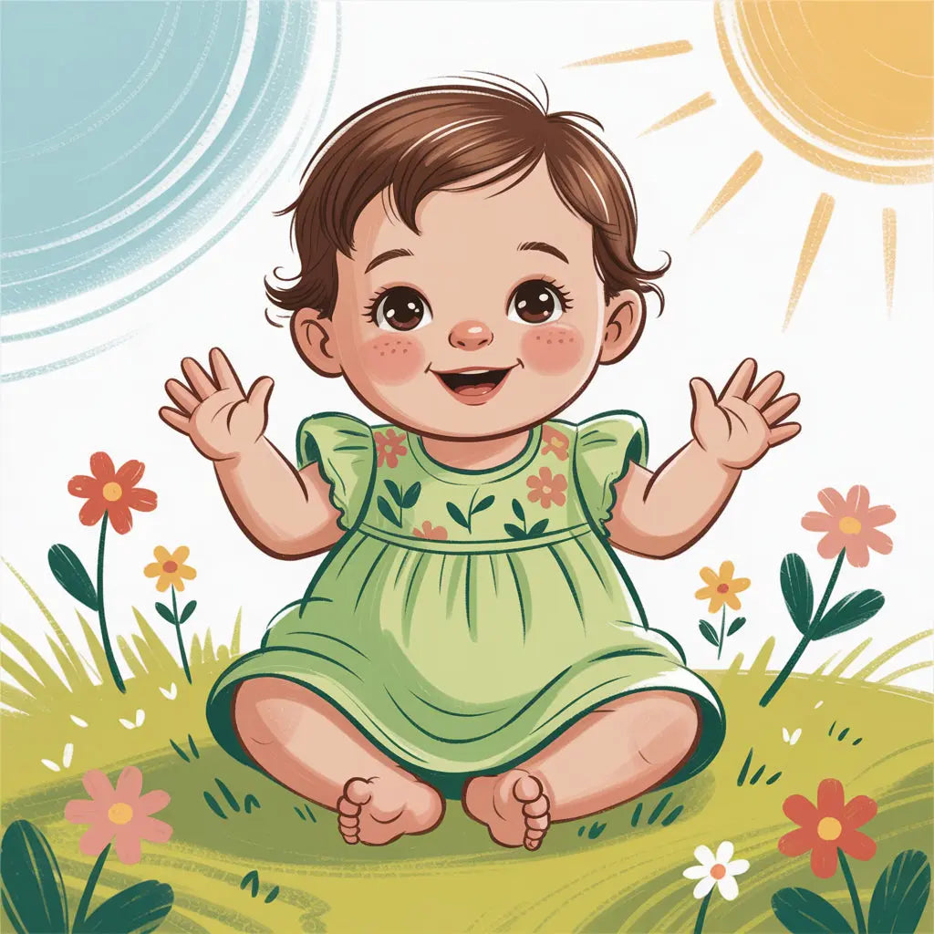 BabyEmpire, babymeisje, zomerjurkje, groene bloemenprint, cozy, fashion, baby outfit, zomeroutfit, ademend katoen, comfortabele babykleding, schattig baby jurkje, baby zomer mode