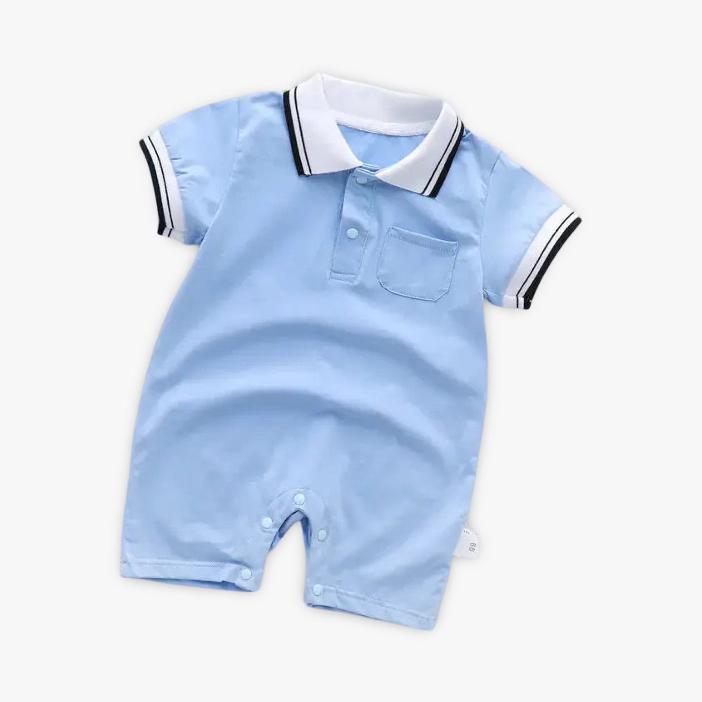 Jumpsuit met Polo-Kraag blauw