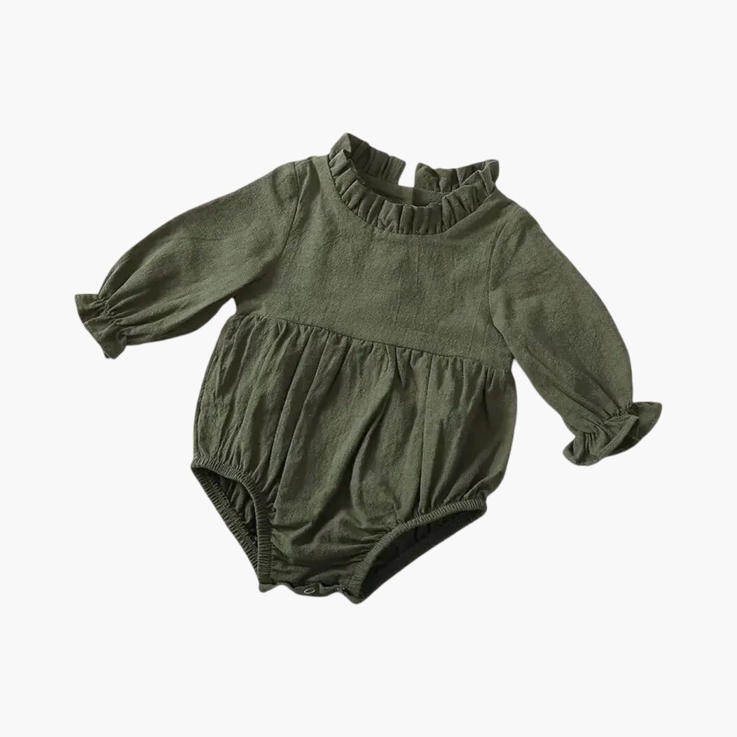 Baby Jumpsuit -Lange Mouwen - Effen Kleur groen