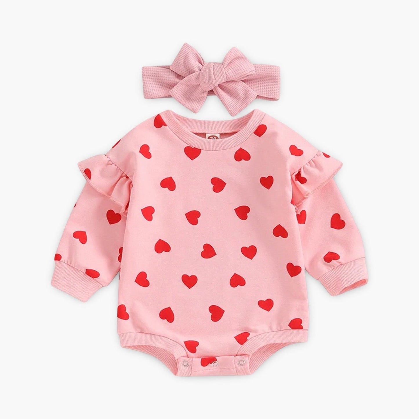 Baby Romper Trui met Hartjes BabyEmpire