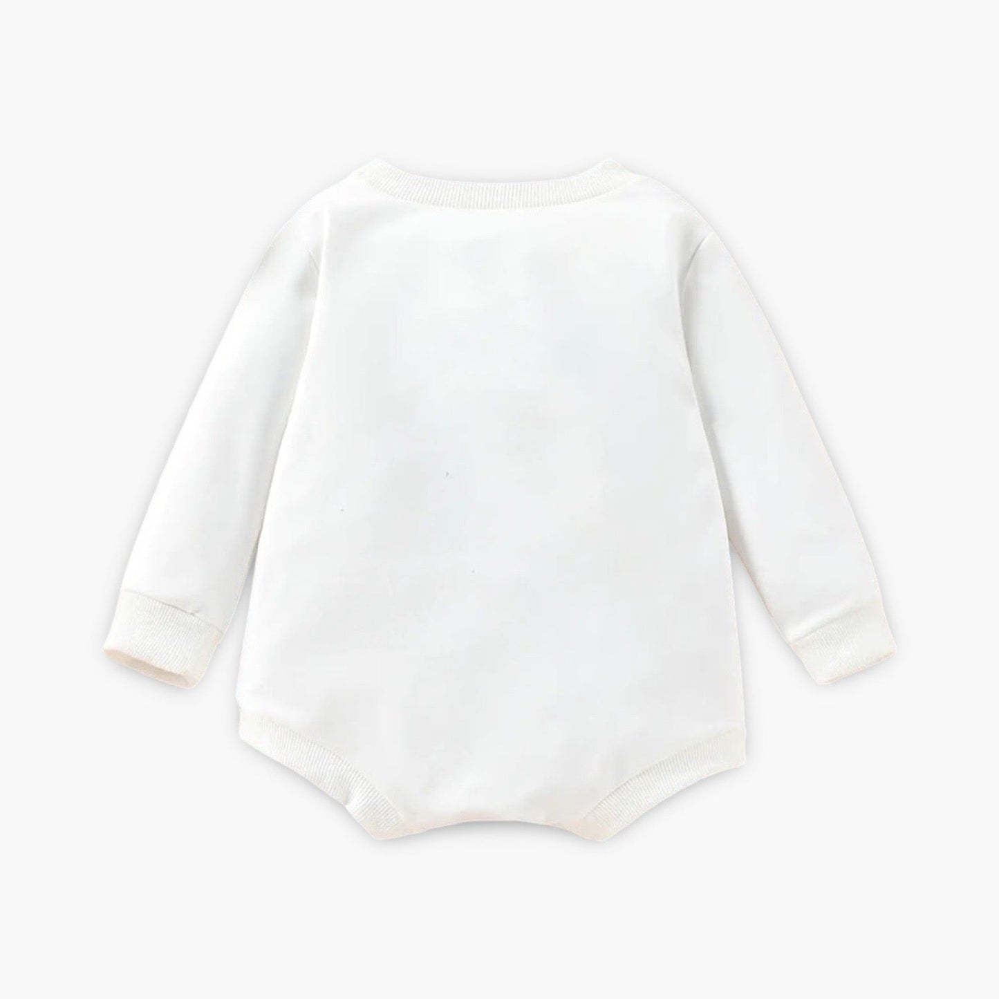 Unisex Romper met Lange Mouwen – Baby’s Eerste Kerst (Kerstboomprint) BabyEmpire