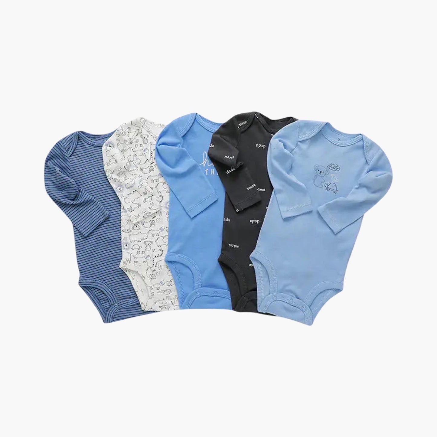 Baby Romper 5-Pack - Lange Mouwen Babypakjes