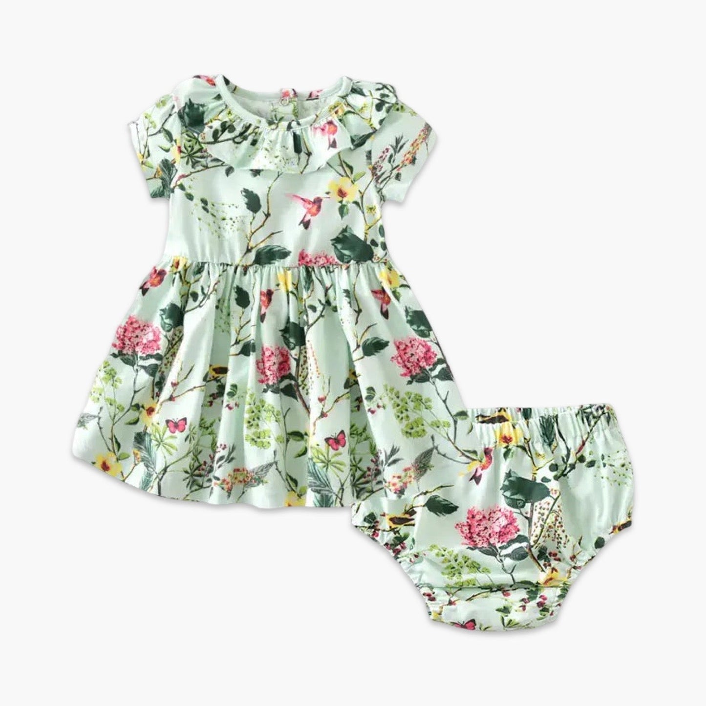 Bloemen Jurkje - Groen - BabyEmpire