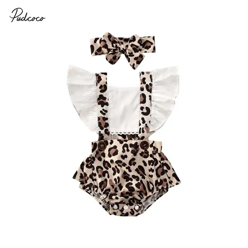 BabyEmpire Luipaard Jumpsuit Set & Hoofdband - BabyEmpire