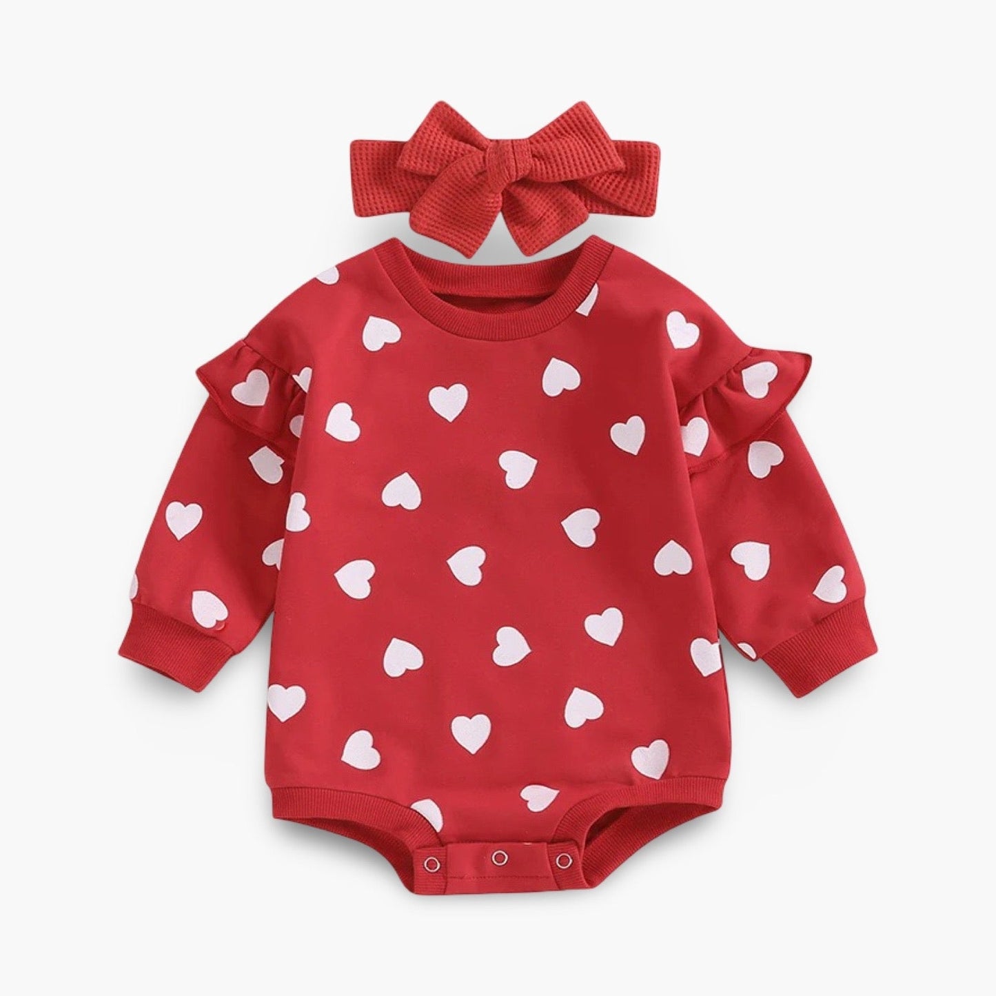 Baby Romper Trui met Hartjes BabyEmpire