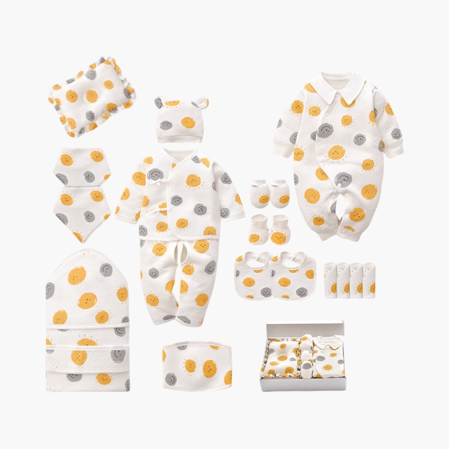 Newborn Cadeaubox Smiley - 20+ items - Outfit Set voor Baby's
