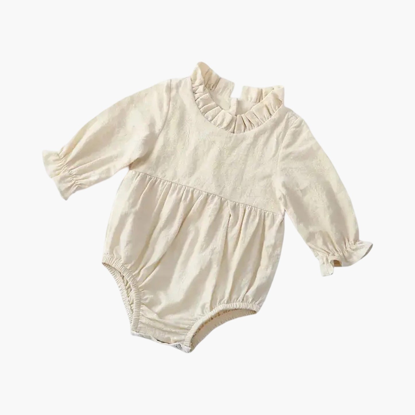 Baby Jumpsuit -Lange Mouwen - Effen Kleur beige