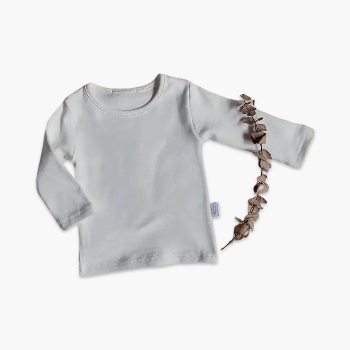 Shirt - Ronde Hals - Effen Kleuren wit