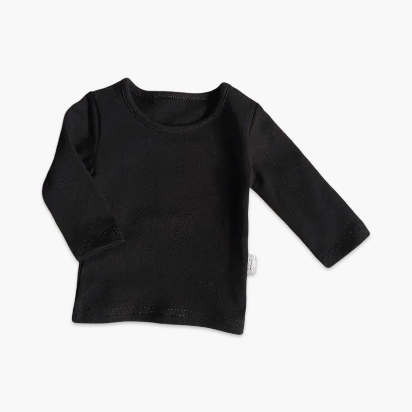 Shirt - Ronde Hals - Effen Kleuren zwart