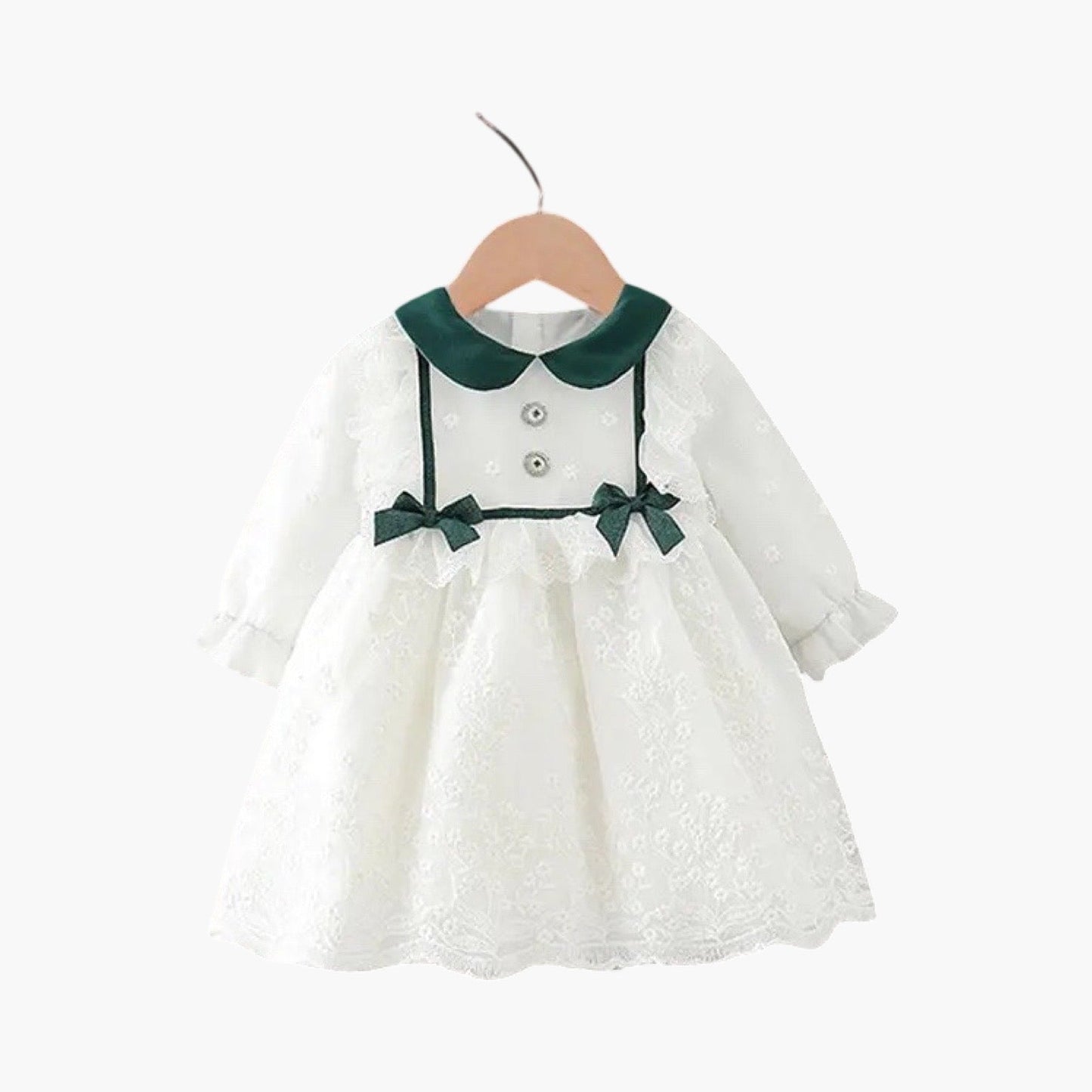 Prinsessenjurk - Wit/Groen - BabyEmpire BabyEmpire