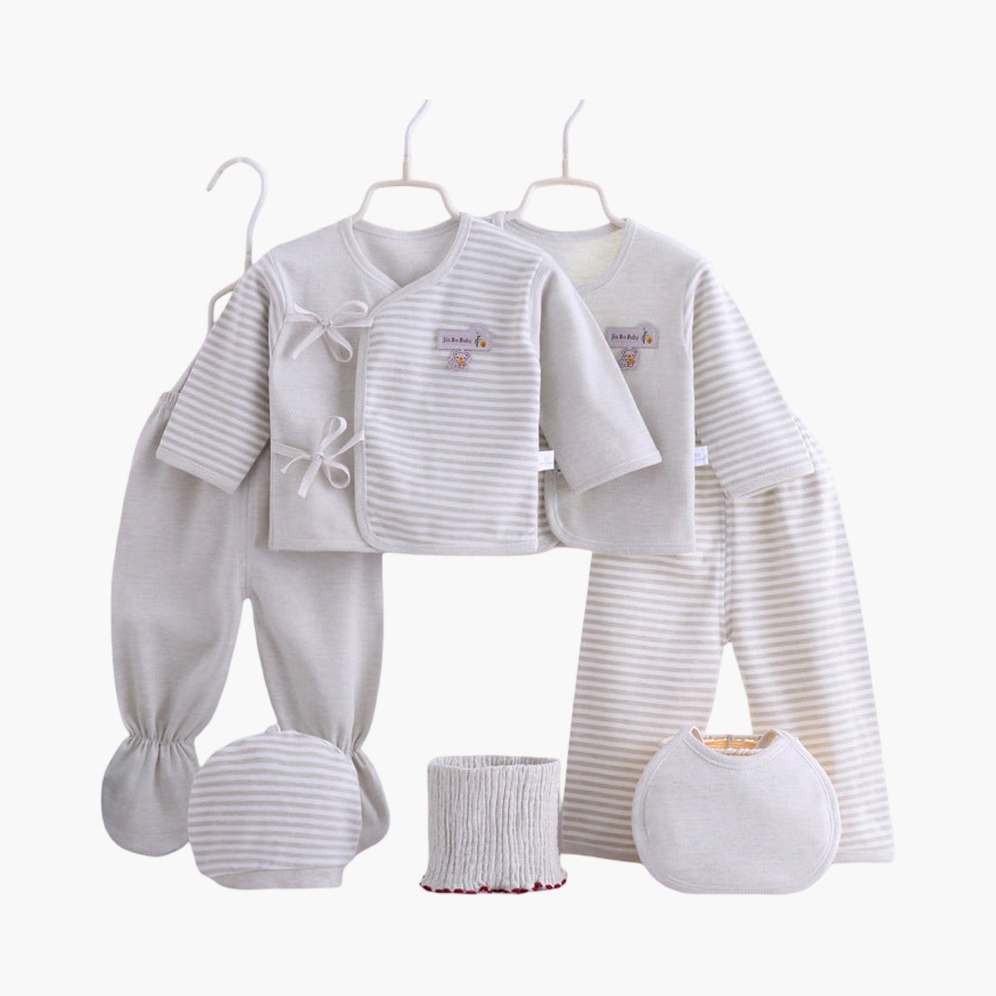 Newborn Baby Cadeauset met 7 Katoenen Kledingstukken