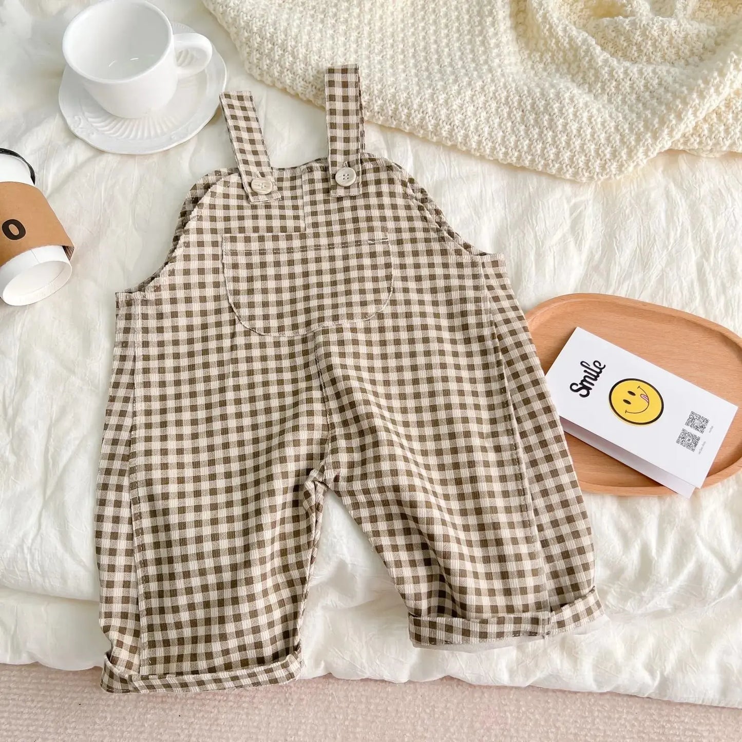 geruite Fluwelen Tuigbroek - BabyEmpire