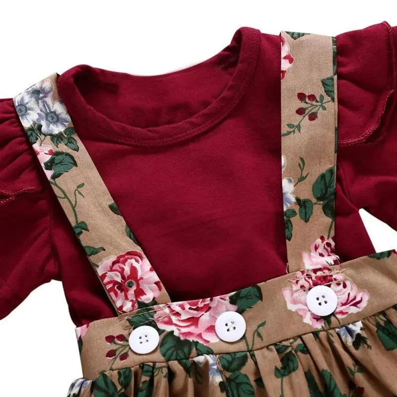 BabyEmpire Bloemenprint Jurk, Romper en Haarband - BabyEmpire