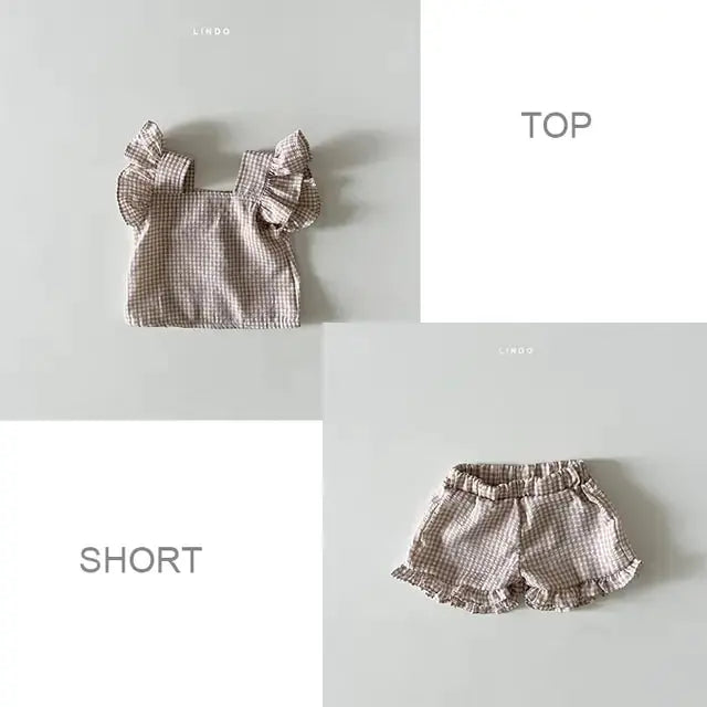 BabyEmpire Meisje Geruite Kleding Set – Stijlvolle en Comfortabele Outfits voor Baby's BabyEmpire