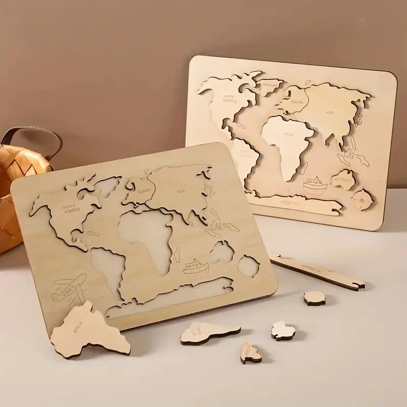Houten Wereldkaart Puzzelbord BabyEmpire