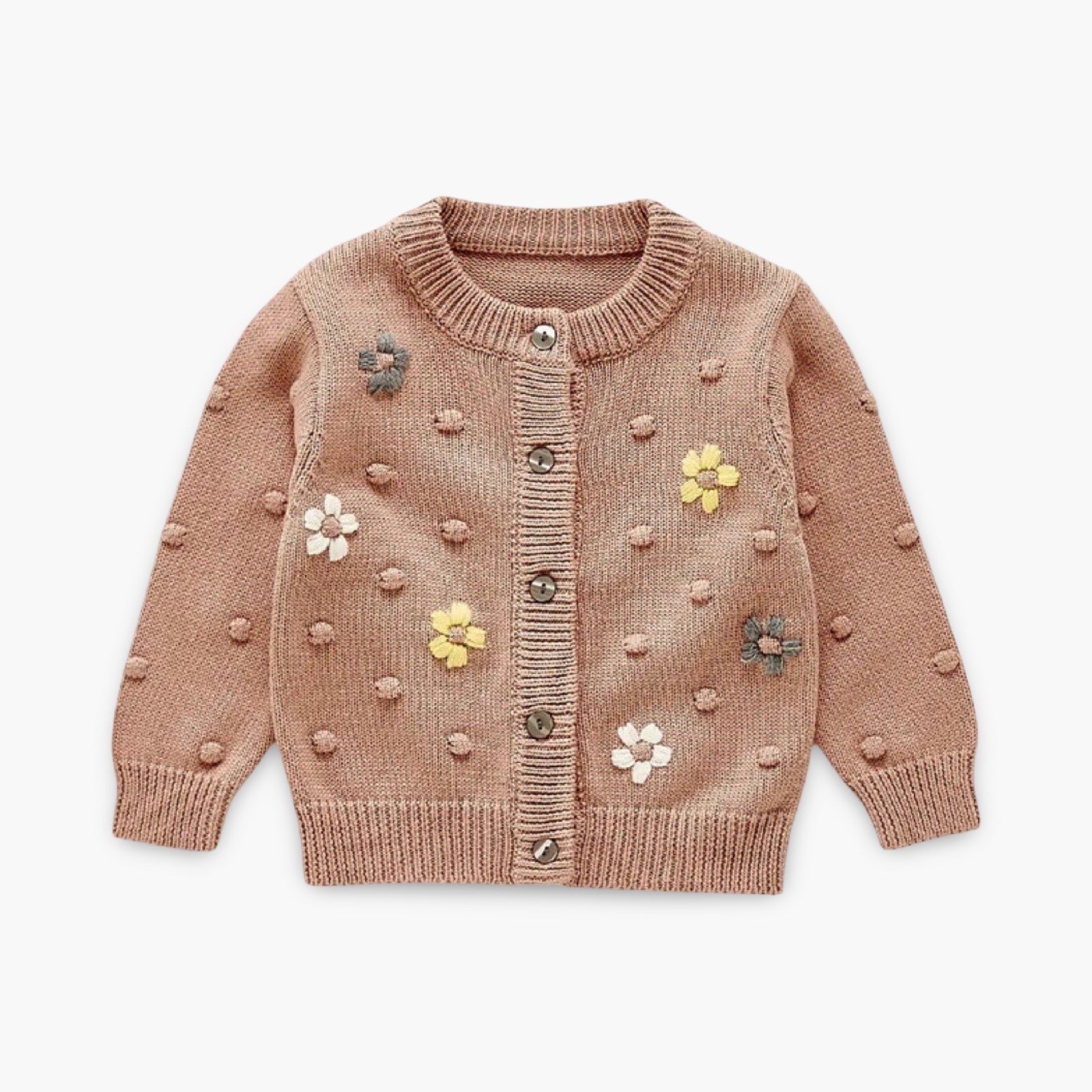 Gebreid Katoenen Baby Vest - Bloemetjes BabyEmpire