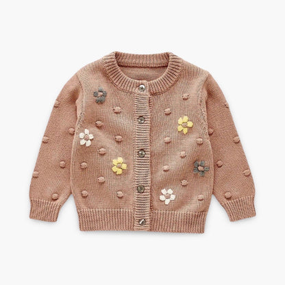 Gebreid Katoenen Baby Vest - Bloemetjes BabyEmpire