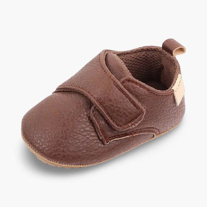Instap Schoenen - klittenband donker bruin