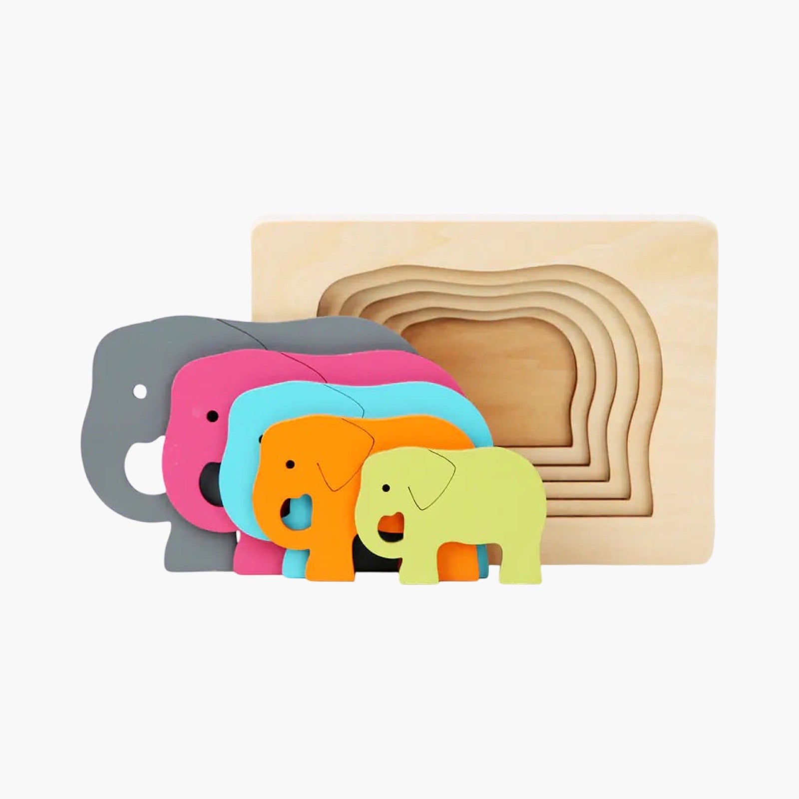 Houten 3D Dierenpuzzel – Van Klein naar Groot Leren Ordenen BabyEmpire
