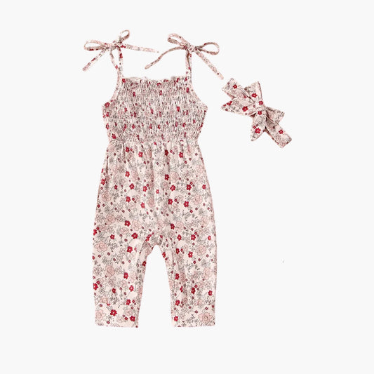 Jumpsuit met Haarband - Bloemenprint babyempire