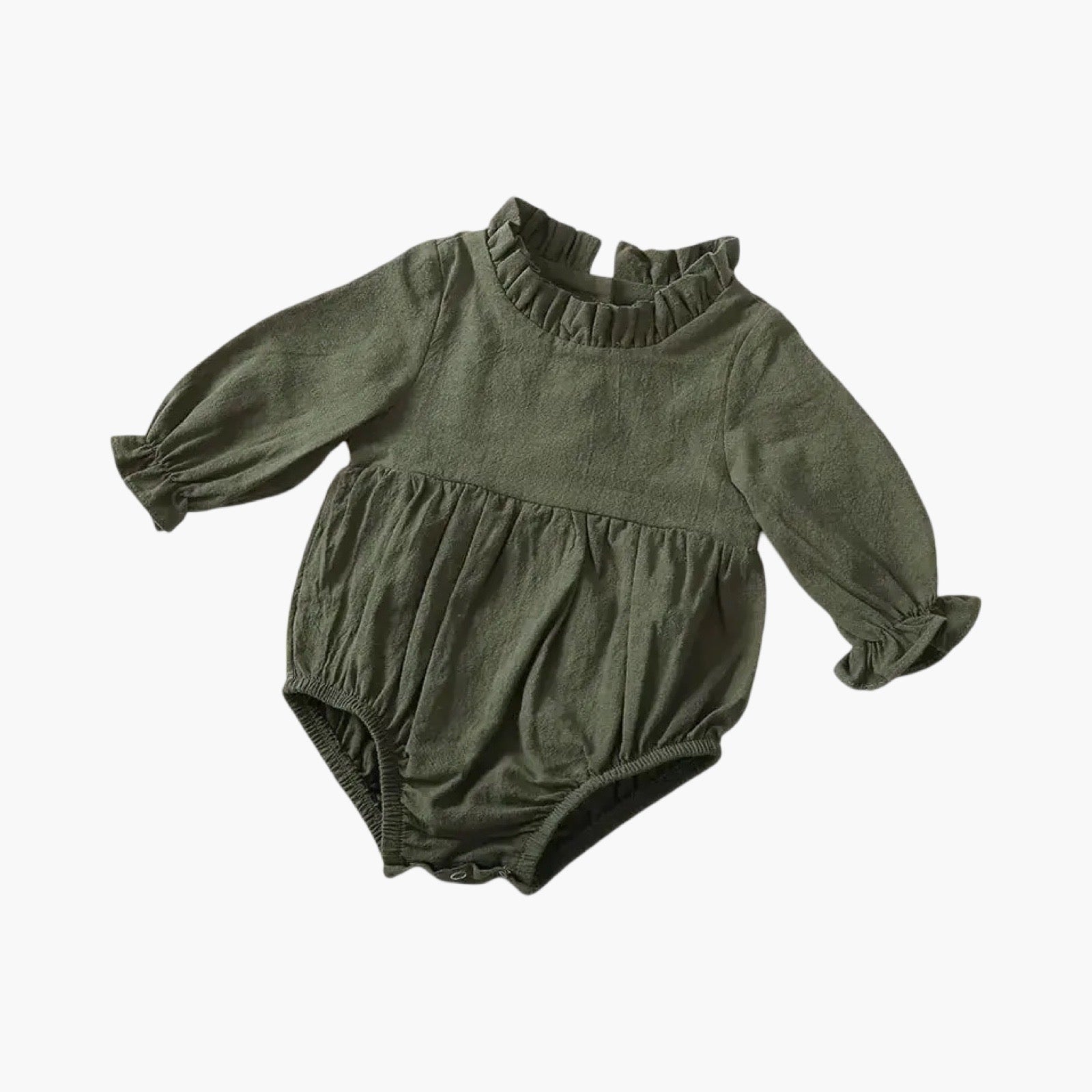 Baby Jumpsuit -Lange Mouwen - Effen Kleur groen