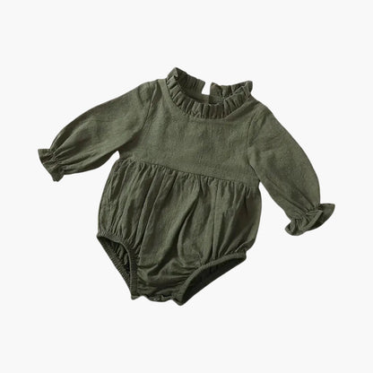 Baby Jumpsuit -Lange Mouwen - Effen Kleur groen