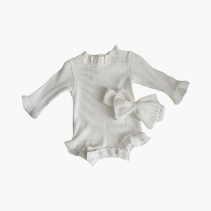 Geribbelde Romper - Haarband met Strik BabyEmpire