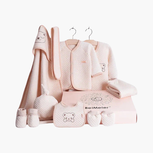 Newborn Gift Set – Natuurlijk Gekleurde Katoenen Babykleding