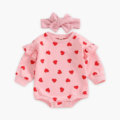 Baby Romper Trui met Hartjes BabyEmpire