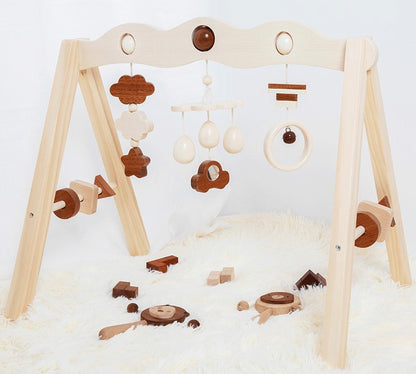 Houten Speelgym voor Baby's | Compleet Speelset speel mat