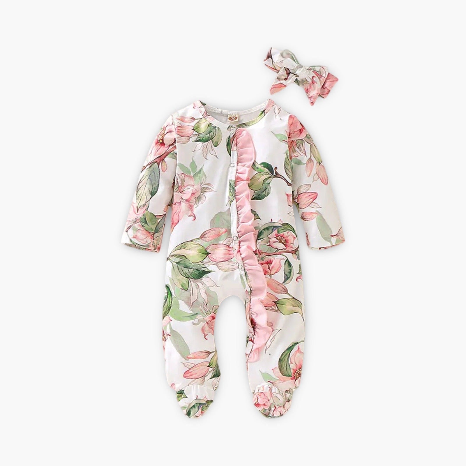 Jumpsuit Bloemen Print - Milk Silk roze bloem