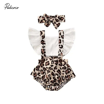 BabyEmpire Luipaard Jumpsuit Set & Hoofdband - BabyEmpire