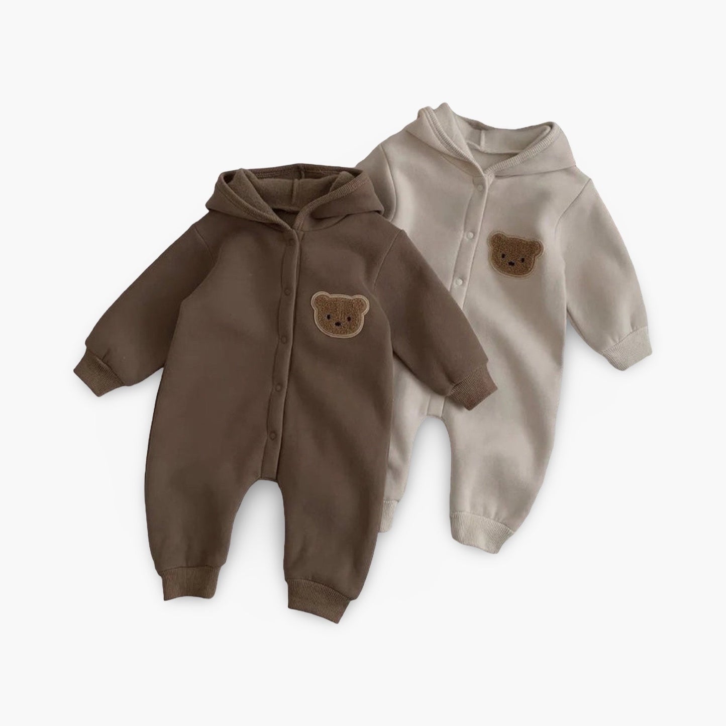 Zachte Fleece Baby Jumpsuit - Beertje
