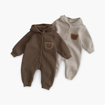 Zachte Fleece Baby Jumpsuit - Beertje