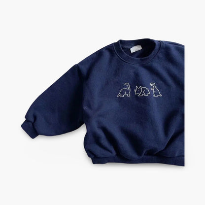 3 Dino's Trui - BabyEmpire blauw