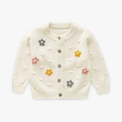 Gebreid Katoenen Baby Vest - Bloemetjes BabyEmpire