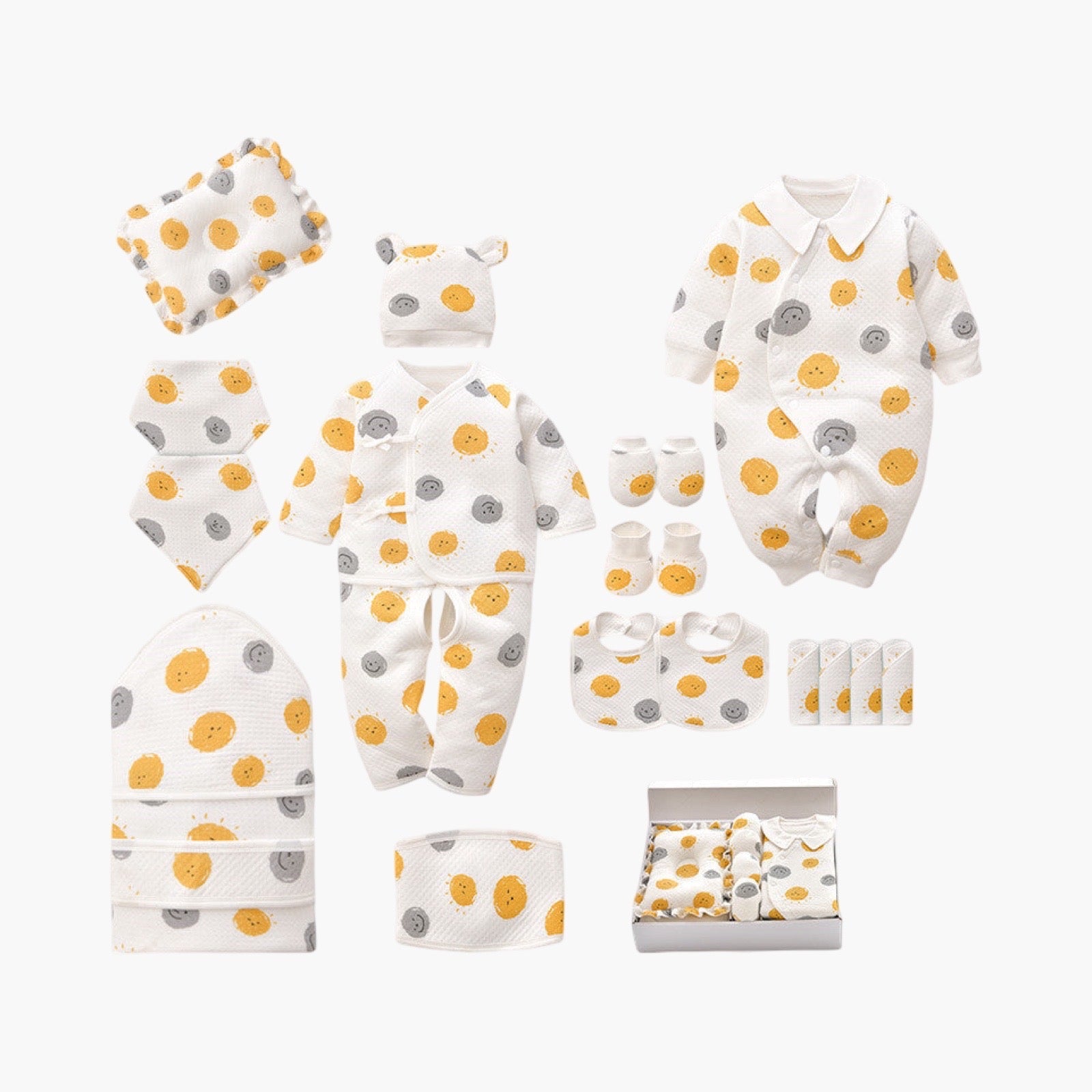 Newborn Cadeaubox Smiley - 20+ items - Outfit Set voor Baby's