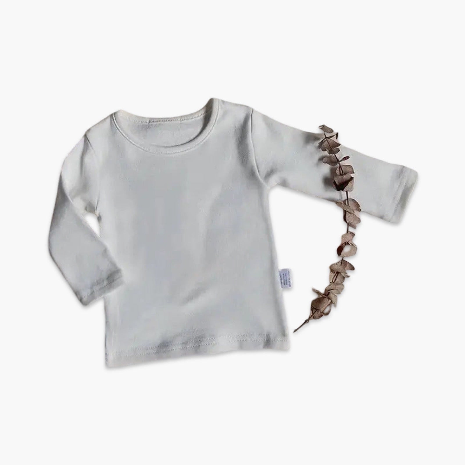 Shirt - Ronde Hals - Effen Kleuren wit