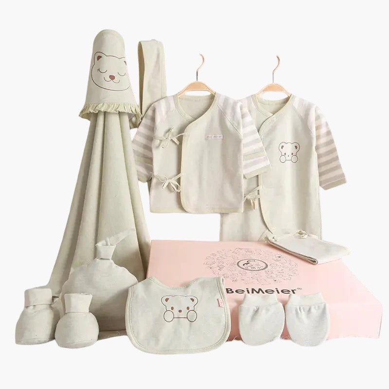 Newborn Gift Set – Katoenen Babykleding Natuurlijk Tinten BabyEmpire
