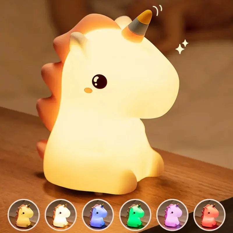 Silicone Schattige Unicorn LED Nachtlamp BabyEmpire