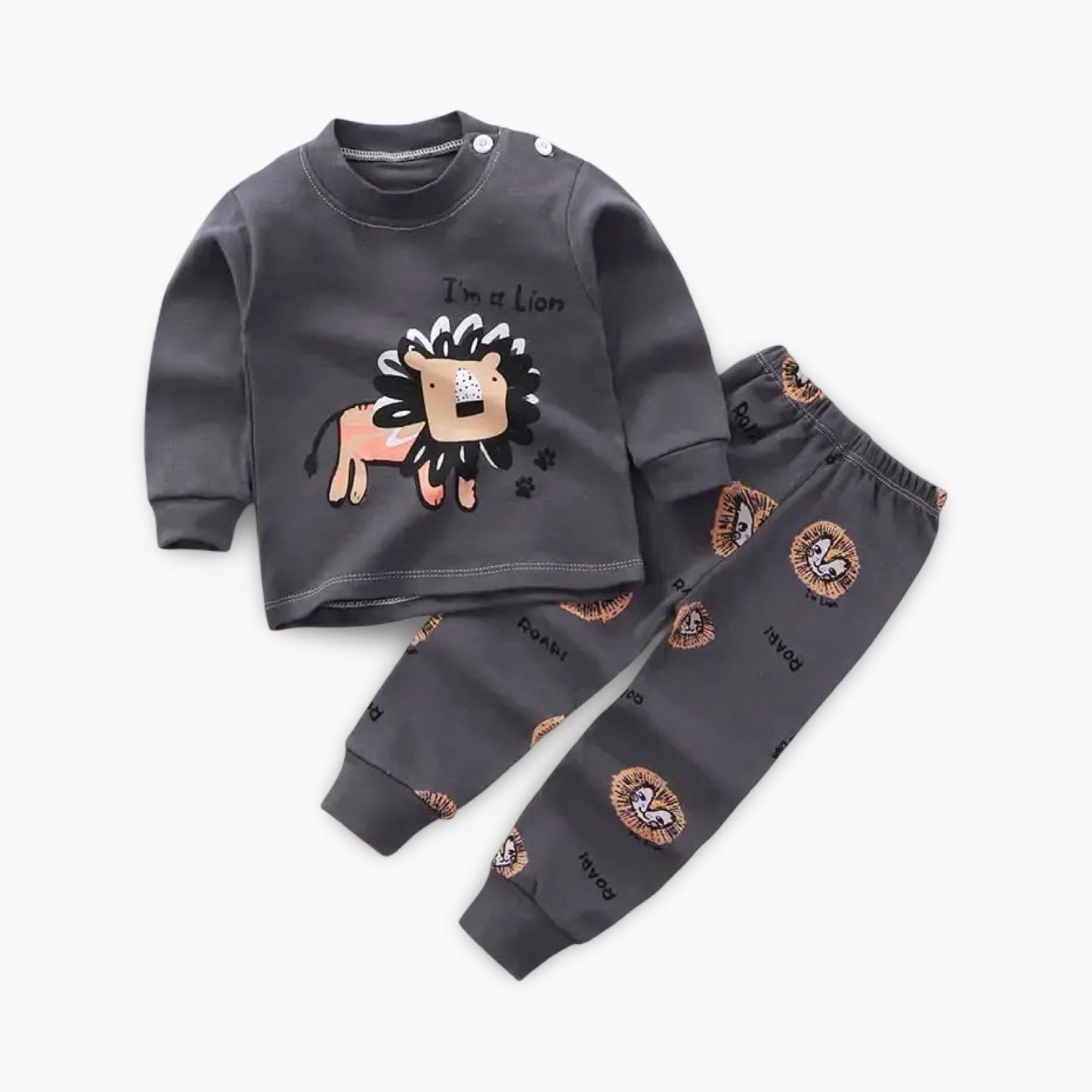 Katoenen Pyjama Set - Leeuwenprint - BabyEmpire
