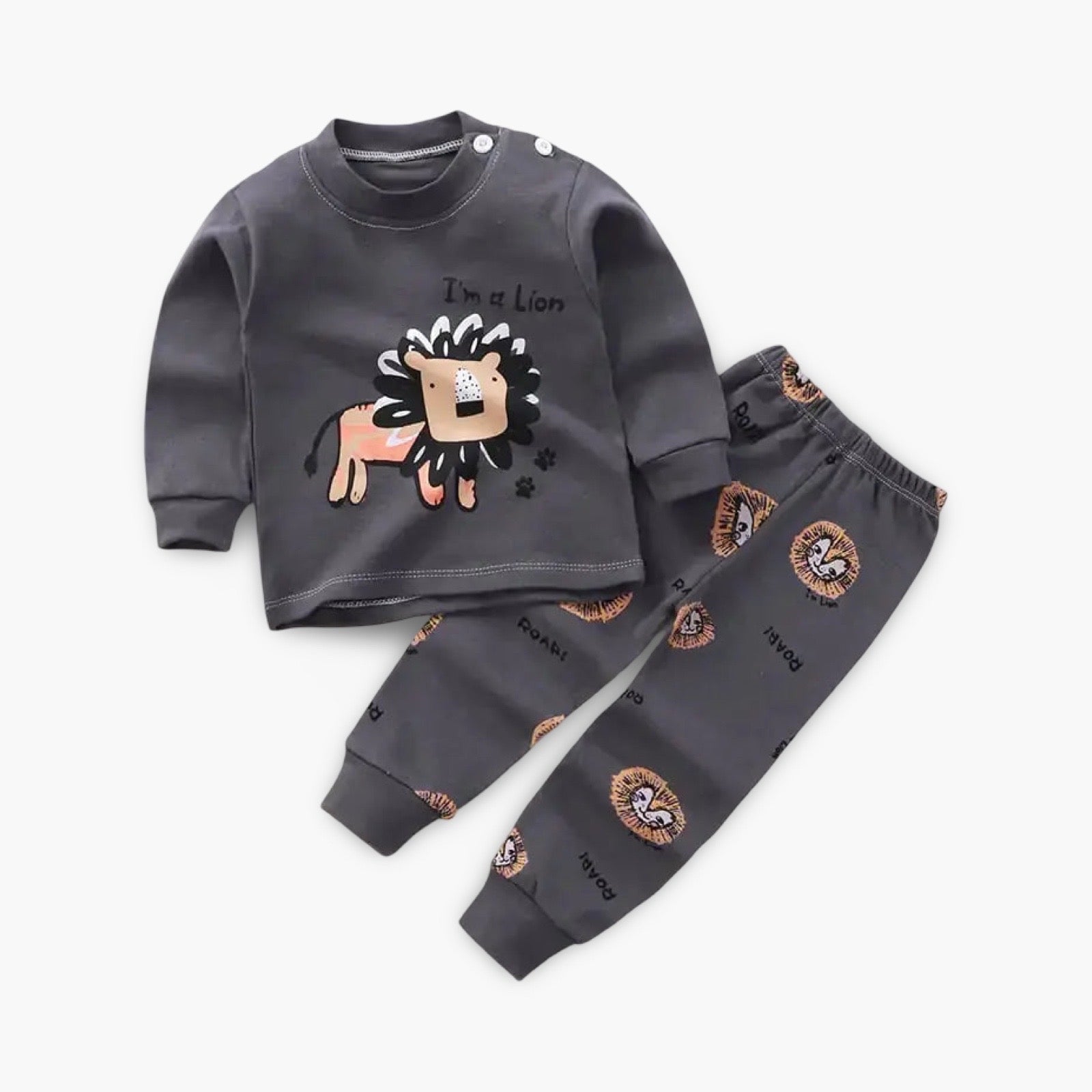 Katoenen Pyjama Set - Leeuwenprint - BabyEmpire