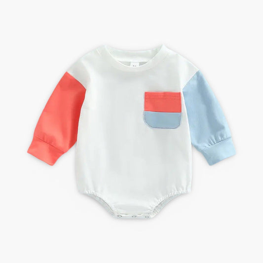 Contrast Baby Sweater Romper Lange Mouwen (Onesie) BabyEmpire