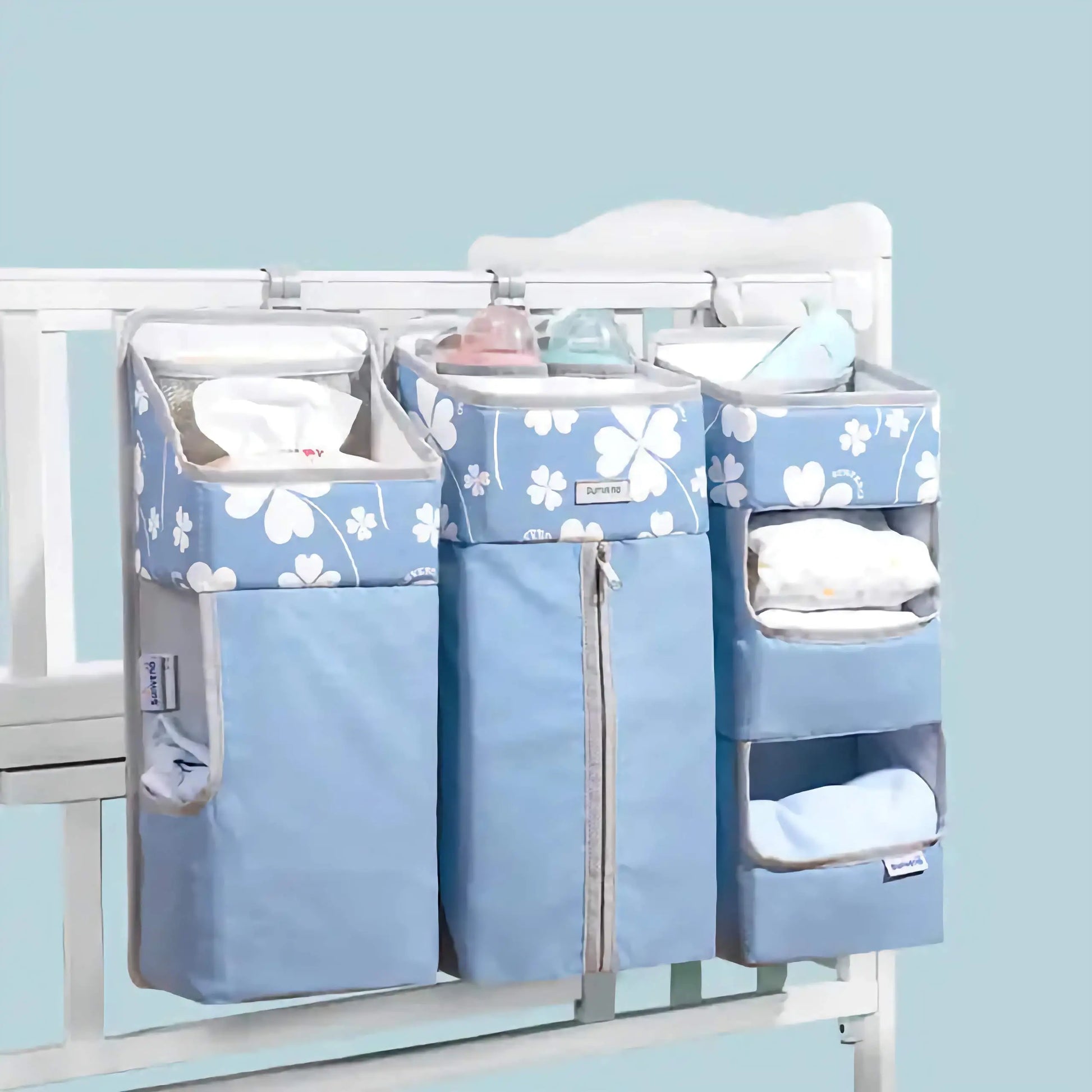 Hangende Opberg Organizer voor de Wiegenbox - Ruimtebesparende Opruimer voor Babykamer | Makkelijk te Bevestigen en Handig BabyEmpire