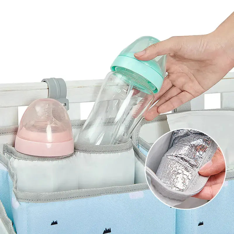 Hangende Opberg Organizer voor de Wiegenbox - Ruimtebesparende Opruimer voor Babykamer | Makkelijk te Bevestigen en Handig BabyEmpire