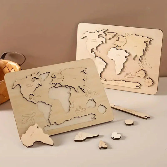 Houten Wereldkaart Puzzelbord BabyEmpire